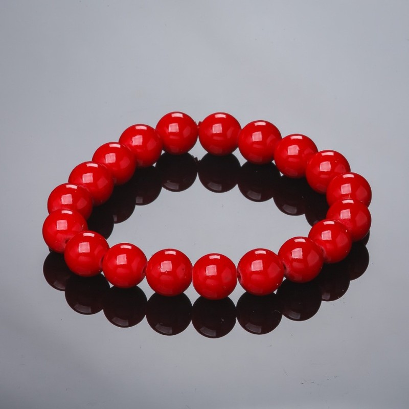 Elastic Coral Bracelet (pressed) 10 mm