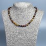 Necklace Tiger's Eye, Bull’s Eye, Hawk's Eye Tumbled, diameter 9x7mm +-, length 46cm +