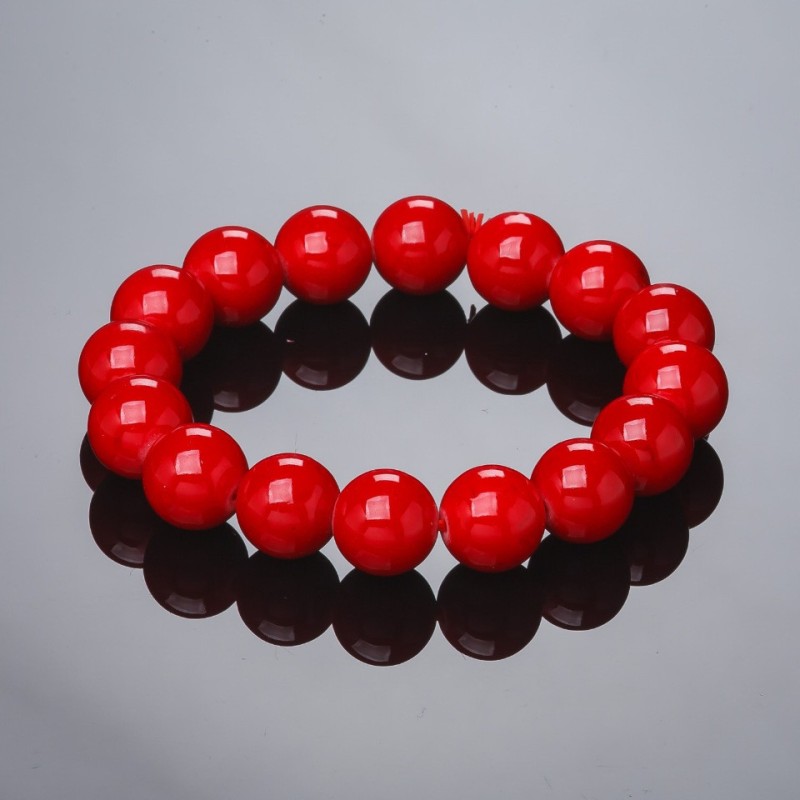 Elastic Cord Bracelet Coral (Pressed) 12 mm