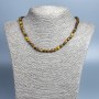 Tiger's Eye Necklace - Faceted Round Coin Beads, 6x5mm, 48cm