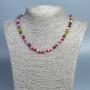 Assorted Round Beads Necklace, Diamond-cut 6mm, length 49cm