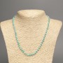 Amazonite Bead Necklace (Faceted Cube) 4×4mm, 47cm length +