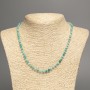 Natural amazonite necklace, faceted rondelle beads, 5×3.5 mm, length 47 cm +