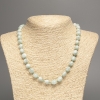 Necklace made of natural Angelite stone, green tumbled beads, diameter 10×9mm ±, length 49cm ±