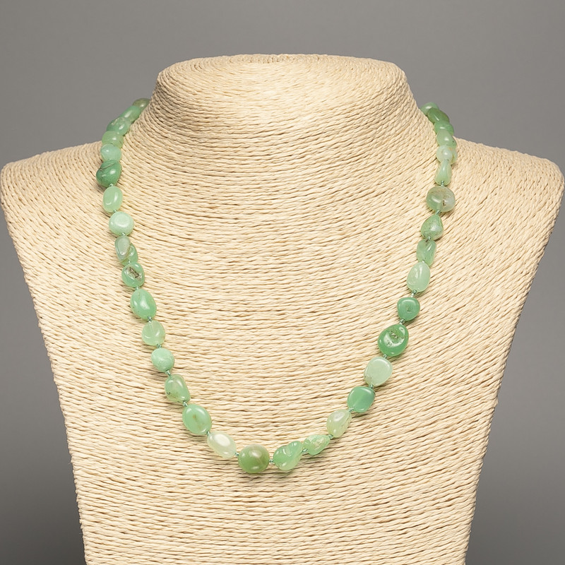 Chrysoprase Beads, faceted, 6x7mm, 48cm length +