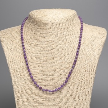 Necklace of natural stone Phosphosiderite faceted cube 4×4mm, length 48cm +