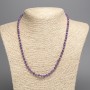 Necklace of natural stone Phosphosiderite faceted cube 4×4mm, length 48cm +
