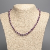 Phosphosiderite Necklace with faceted bead, 6mm diameter, 48cm length +