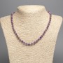 Phosphosiderite Necklace with faceted bead, 6mm diameter, 48cm length +
