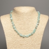 Necklace of natural amazonite cabochons, 8×10 mm, length 48 cm +