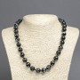 Agate Bead Necklace with Smooth Round Beads, 12mm diameter, length 45cm