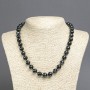 Agate Bead Necklace with Smooth Round Beads 10mm Diameter, Length 45cm