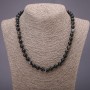 Necklace made of natural agate, smooth round beads diameter 8(±)mm, length 48cm