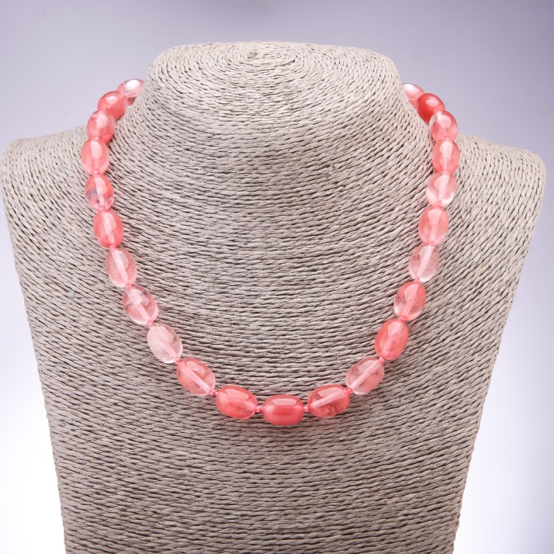 Natural Chalcedony Beads “Barrel” Shape, 9x14mm, 48cm length