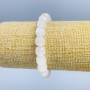 Bracelet Mountain crystal natural gemstone faceted cube, diameter 9x9mm±, length 18cm (stretch)