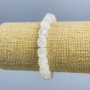 Bracelet Mountain Crystal natural stone faceted cube, 9x9mm, length 18cm (stretch)