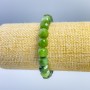 Canadian Jadeite Bracelet with Faceted Cubes, 9x9mm, Stretch, 18cm