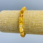 Bracelet Citrine natural stone faceted cube, diameter 7x7mm±, length 18cm (stretch)