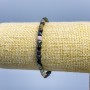 Bracelet Turmaline natural stone faceted cube, diameter 4×4mm, length 18cm (stretch)