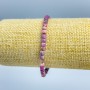 Bracelet Rubies natural stone faceted cube, diameter 4x4mm, length 18cm (stretch)