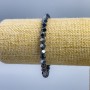 Hematite Bracelet Polygonal Shape, 5x5mm diagonals, length 18cm (stretch)