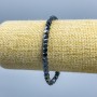 Hematite Cube Bracelet, 4×4 mm cubes, stretchy 18 cm