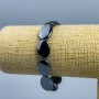 Hematite Oval Bracelet, 18×13×5 mm, stretch, 18 cm