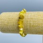 Bracelet Agate Yellow faceted bead d 8x11-6x8mm+-, length 18cm (stretch)