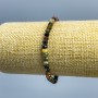 Natural tourmaline bracelet, faceted rondelle beads, 5×3 mm, stretchy 18 cm