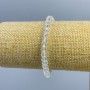 Bracelet Czech Crystal White Transparent Faceted Rondelle, diameter 6x5mm±, length 18cm (stretch)