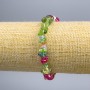 Bracelet Assorted Pebbles, diameter 7×3mm±, length 18cm (stretch)