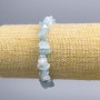 Aquamarine Chip Bracelet, 7×3mm chips, 18cm length (stretch)