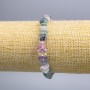 Fluorite fragment bracelet, diameter 9x5(±)mm, length 18cm (stretch)
