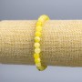 Bracelet Tonalized Quartz Hairy Quartz Smooth Beads, diameter 6.5mm, length 18cm (elastic)