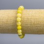 Bracelet Rutilated Quartz Hairy (Hair Quartz) Smooth Bead, 8mm diameter, 18cm length (stretch)