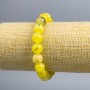 Toned Quartz Hairy Quartz Bracelet, smooth bead sphere 10mm dia., stretch length 18cm