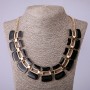 Necklace with black enamel, length 50-55cm
