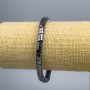 Hematite Zigzag Bracelet, 4×6mm Beads, Stretch, 18cm