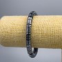 Hematite Disc Bracelet, diameter 8x2mm ±, length 18cm (stretch)