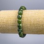 Jadeite Natural Stone Bead Bracelet, Faceted Cube 9×9 mm, stretch 18 cm