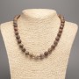 Leopard Pattern Jasper Necklace (artificial acrylic) smooth beads, 10mm ± diameter, length 49cm ±