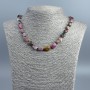 Natural gemstone Tourmaline faceted necklace, diameter 10x14+-mm, length 48cm