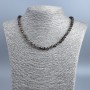 Smoky quartz gemstone necklace with faceted bead, diameter 6± mm, length 48 cm