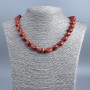 Jasper Bead Necklace Red Jasper Faceted Beads, 10×12mm approx, 48cm length