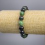 Bracelet with Zoisite gemstone smooth bead, diameter 10+-mm, length 18cm stretch