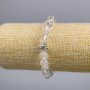 Bracelet made of Mountain Crystal with Rose inlay, smooth bead, diameter 8+-mm, length 18 cm stretch