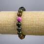 Bracelet Turquoise? Wait: actual stone is tourmaline. Keep material name in English as Tourmaline bracelet (standalone) smooth beads 10 mm dia, length 18 cm stretch