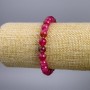 Bracelet Tourmaline Watermelon (single) smooth bead, diameter 8+-mm, length 18cm stretch
