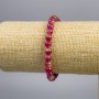 Watermelon Tourmaline Bracelet (single) smooth beads, diameter 6+-mm, length 18cm stretch