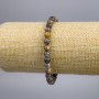 Bracelet Sunstone natural stone smooth bead, diameter 6+-mm, length 18cm stretch